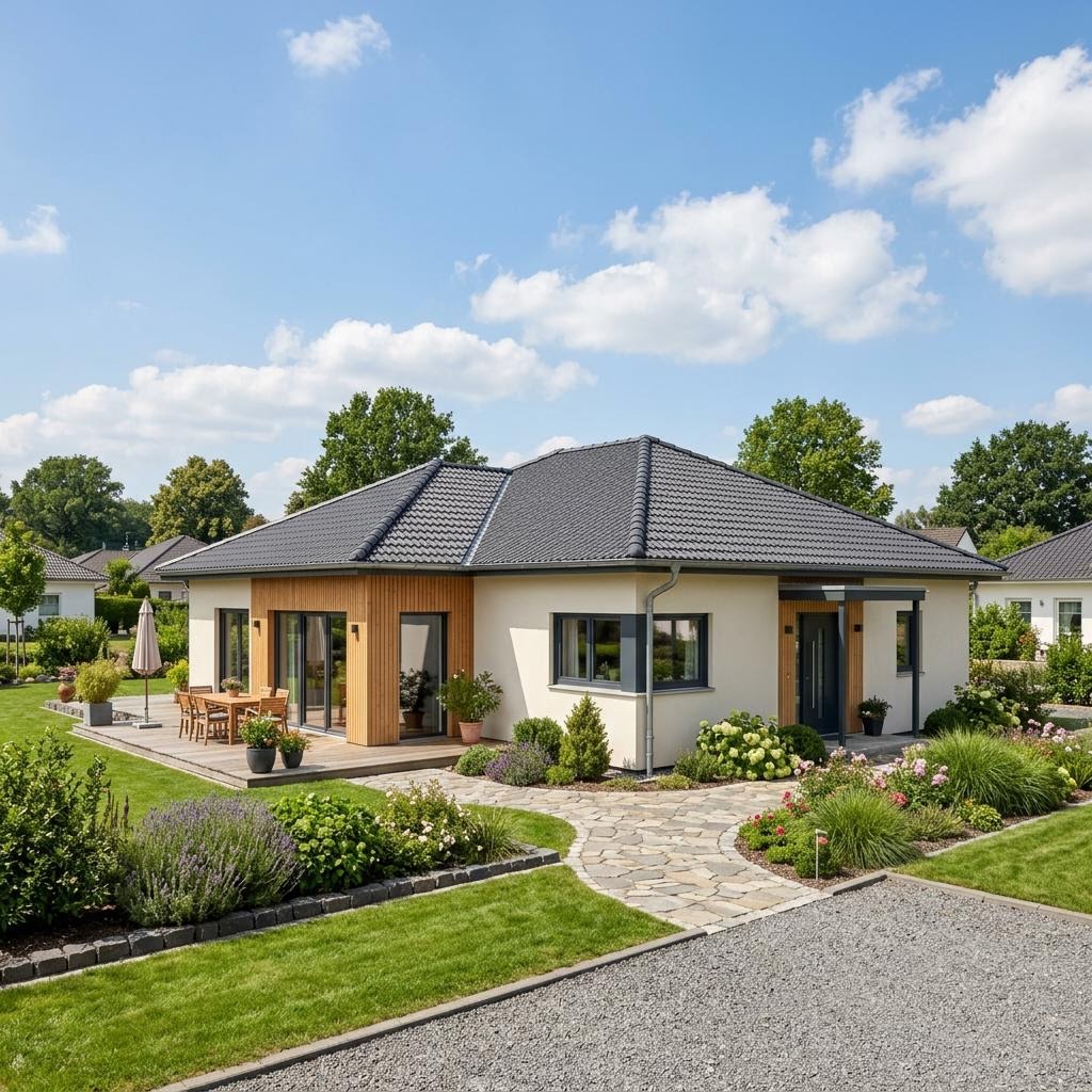 Bungalow 131 von Town & Country Haus — Massivbungalow mit Walmdach und 131 m²