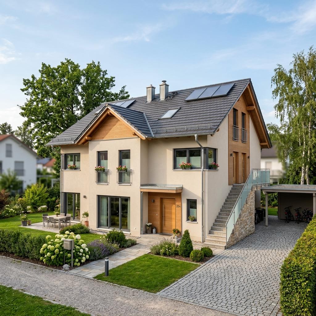 Zweifamilienhaus Easy 22 von FIBAV Massivhaus mit Satteldach — Massivhaus mit zwei Wohneinheiten