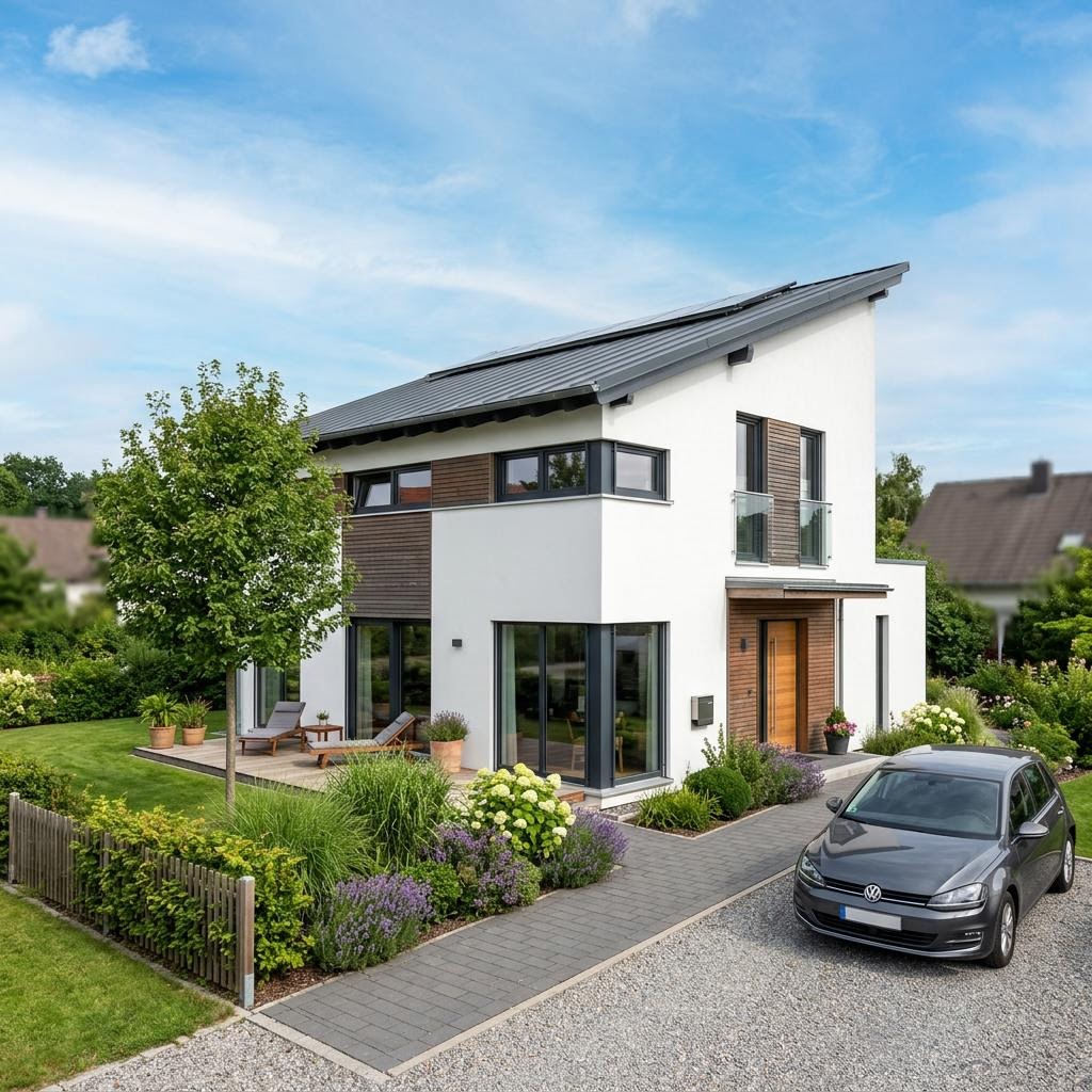 Einfamilienhaus Medley 3.0 210 von Heinz von Heiden — Massivhaus mit Pultdach und 132 m²