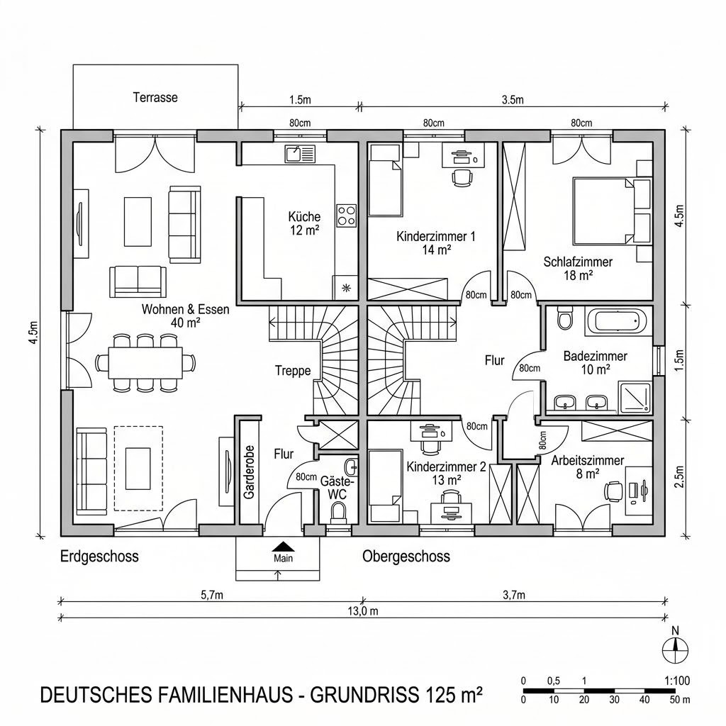 Grundriss Medley 3.0 300 von Heinz von Heiden — 125 m², 5 Zimmer