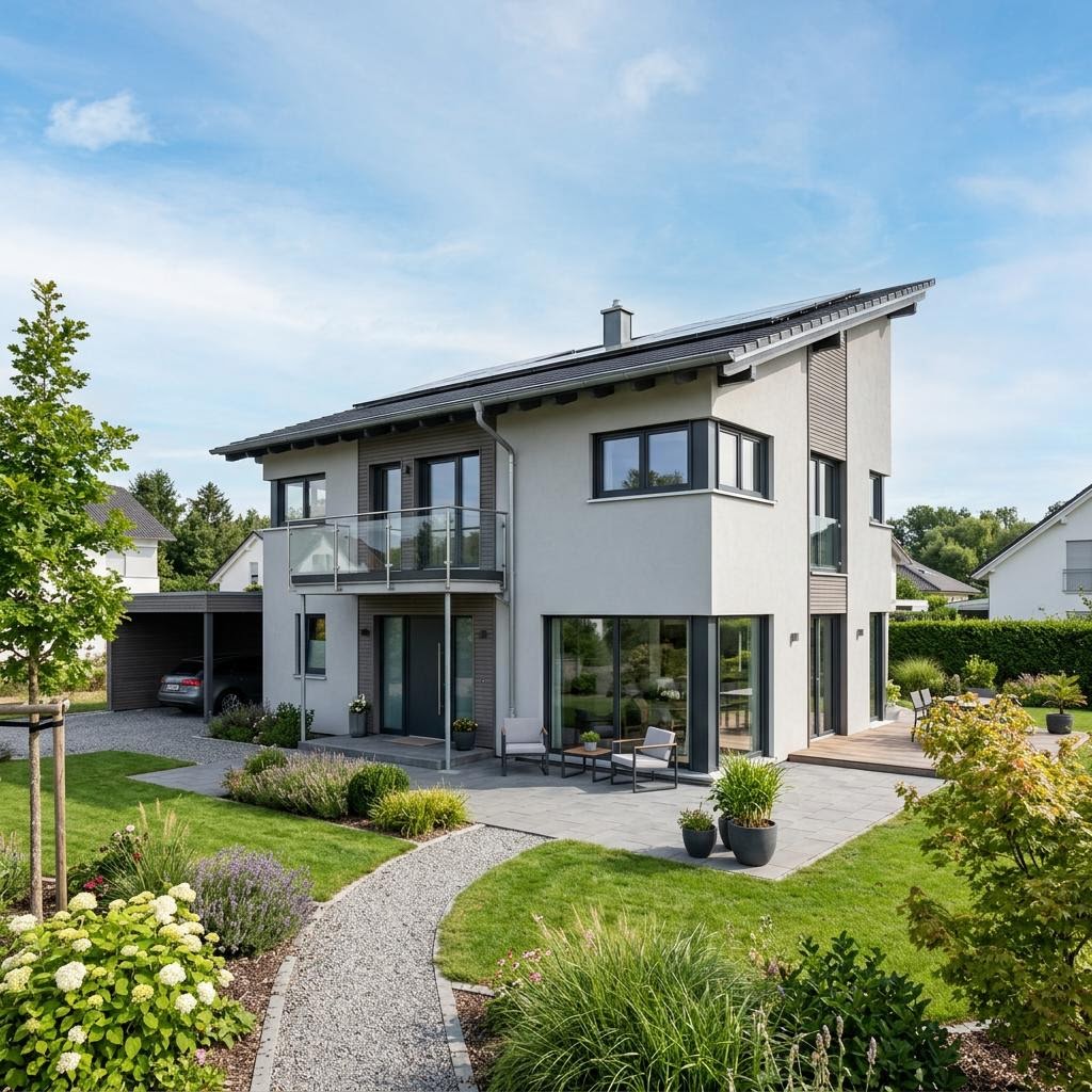 Einfamilienhaus Lifestyle 172 von HELMA Eigenheimbau — Massivhaus mit Pultdach und sechs Zimmern