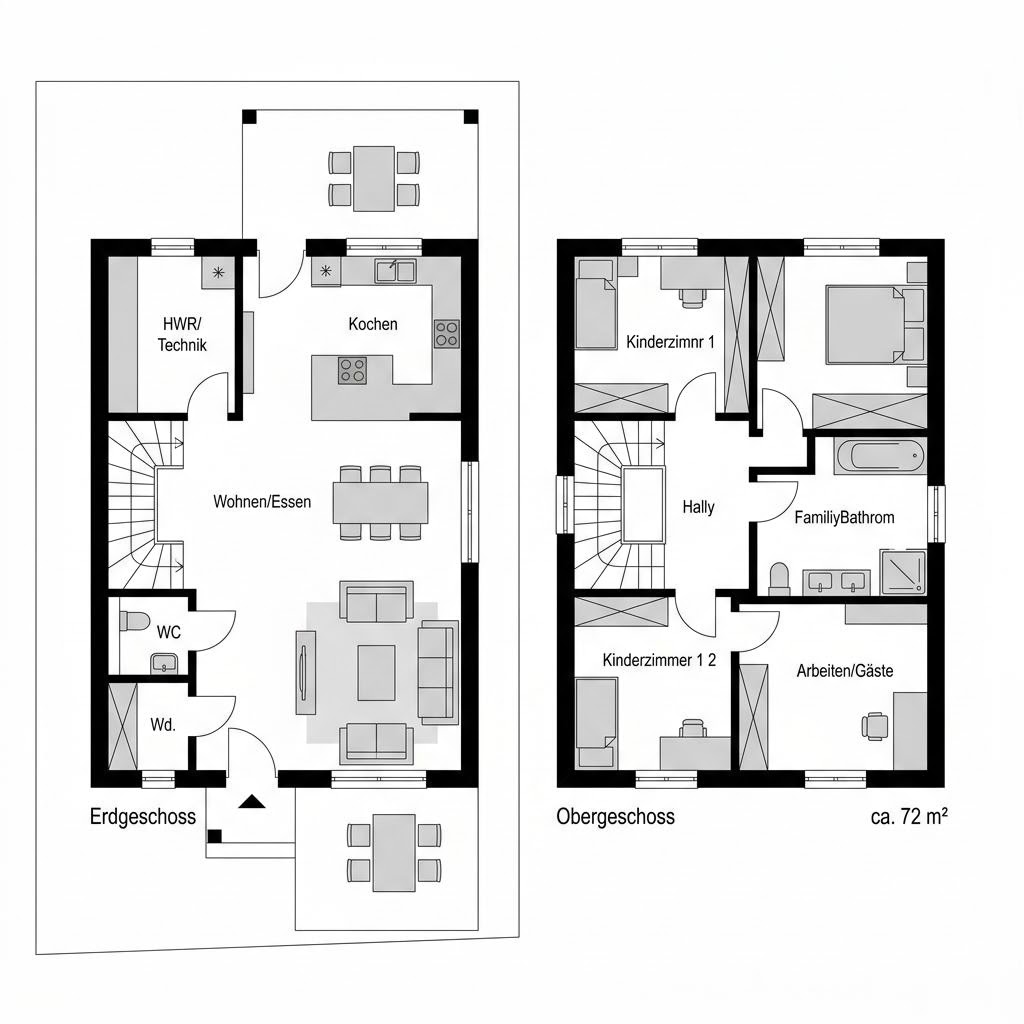 Grundriss Medley Familienhaus 144 – 144 m² Einfamilienhaus mit 5 Zimmern