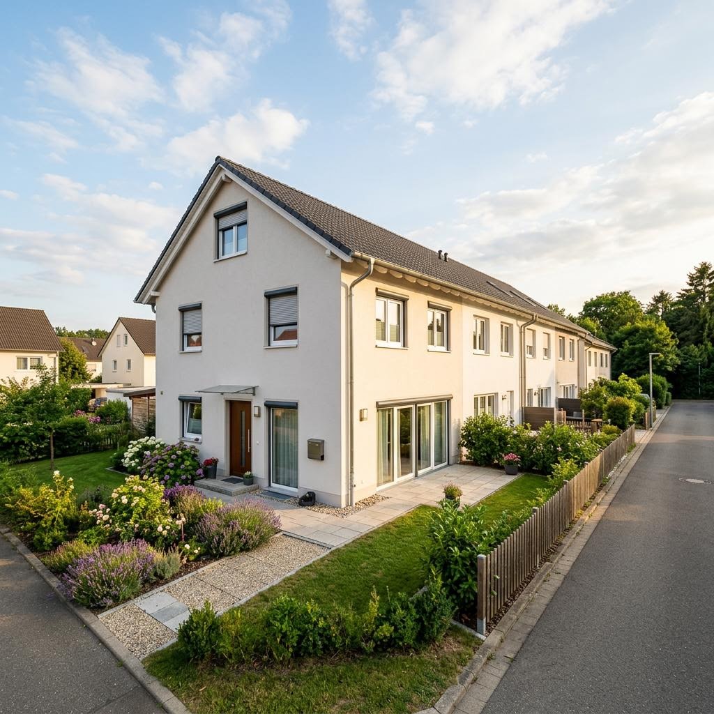 Reihenhaus Reihenmittelhaus Quera R128 von Heinz von Heiden Massivhäuser mit Satteldach und 128 m² Wohnfläche