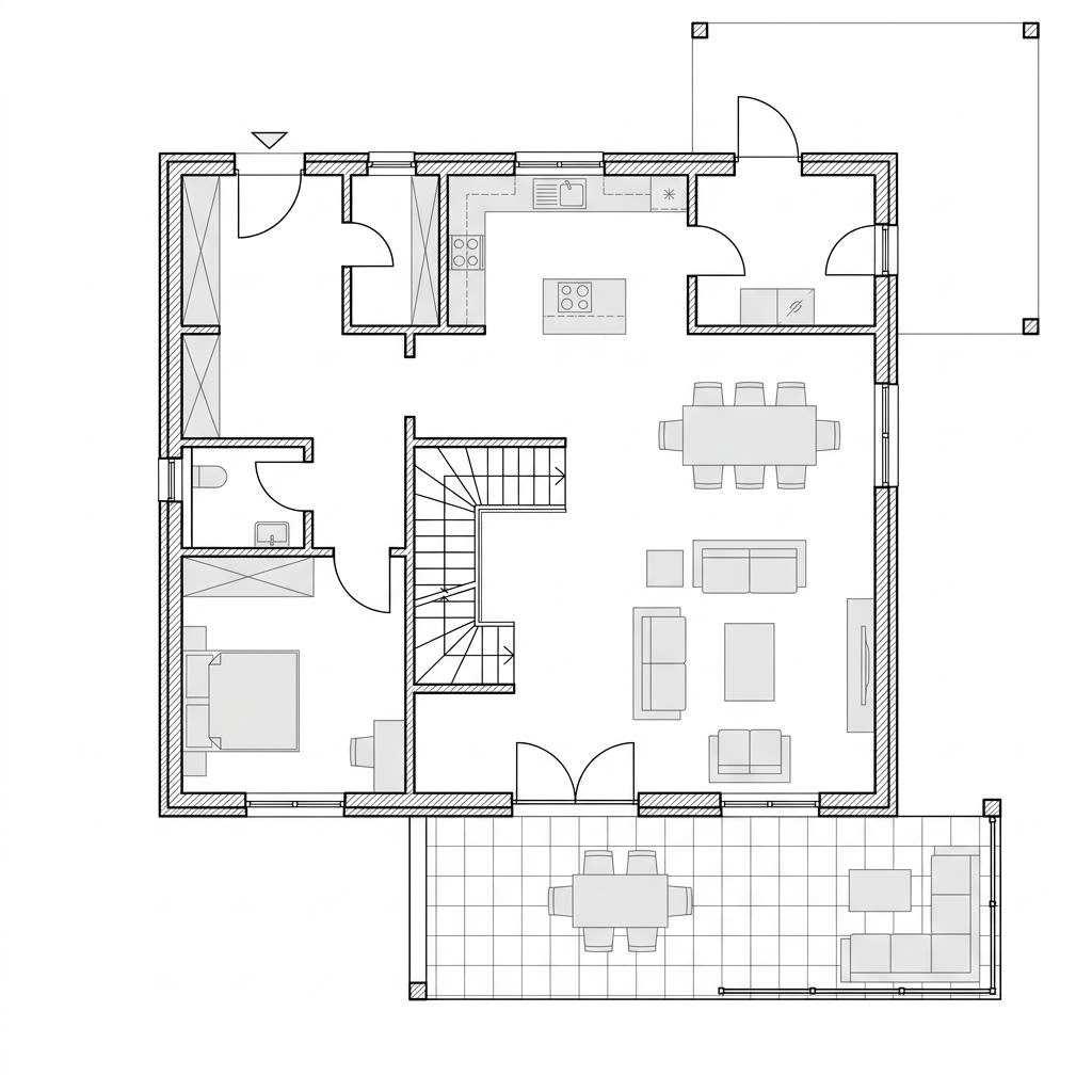 Grundriss Stadtvilla Signus B – 148 m² Stadtvilla mit 5 Zimmern