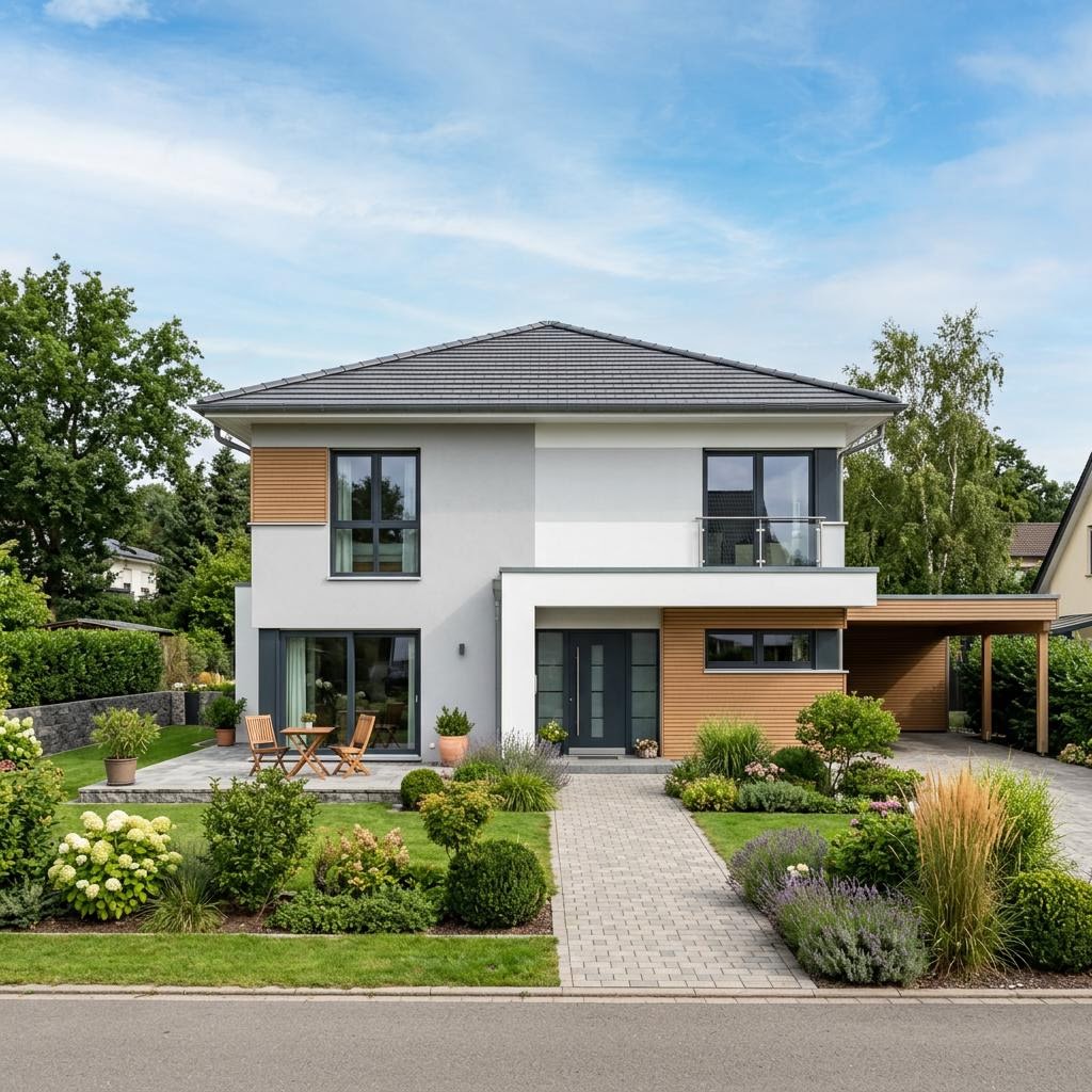 Stadtvilla Massiv 160 von Team Massivhaus — Massivhaus mit Walmdach