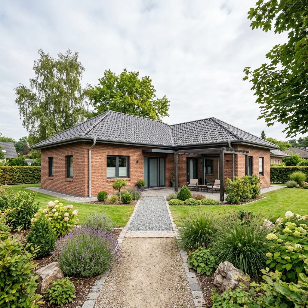Bungalow Kompakt 88 von Town & Country mit Walmdach — kleiner Massiv-Bungalow mit 88 m²