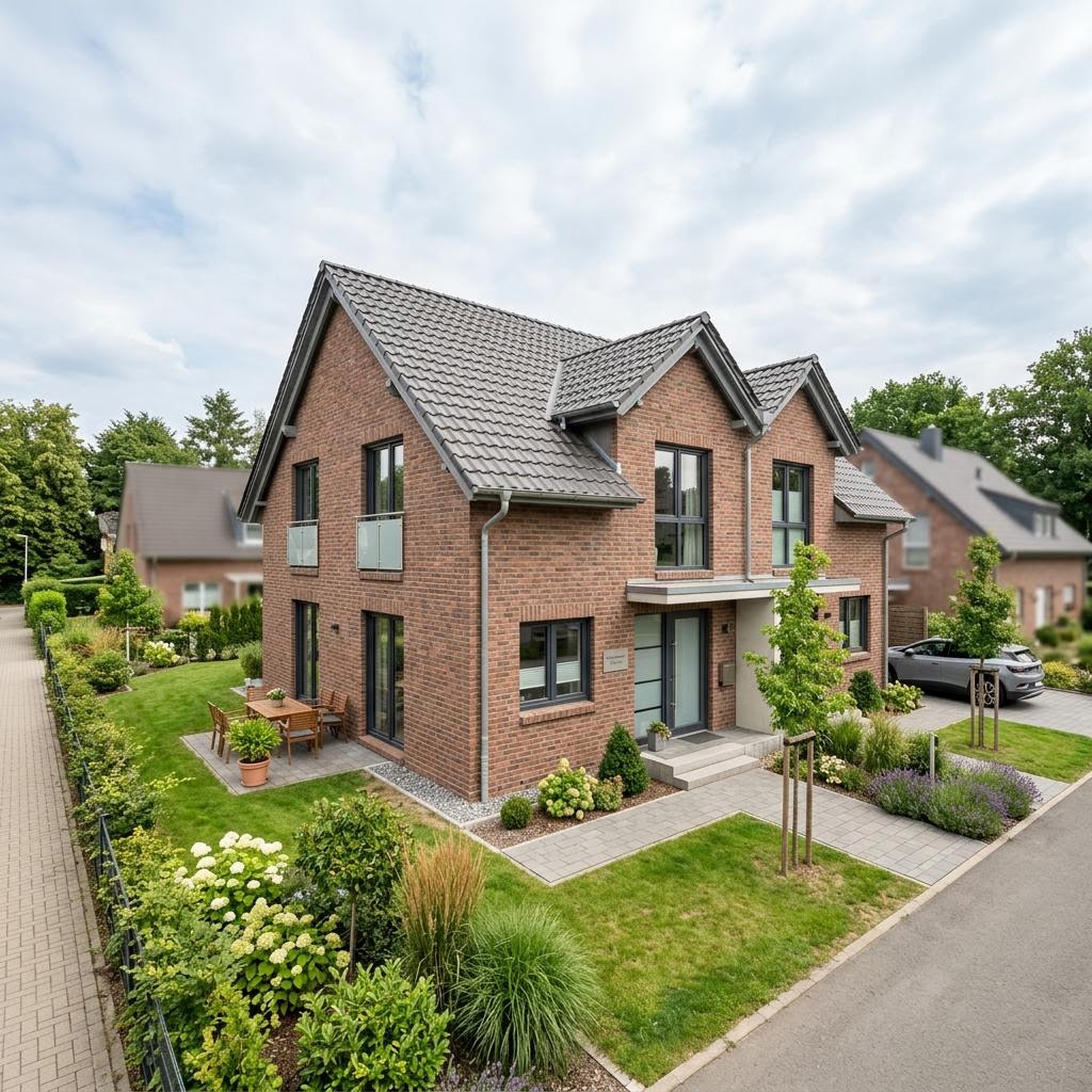 Doppelhaushälfte Doppelhaus Aachen von Town & Country Haus Deutschland — Satteldach, 104 m² für schmale Grundstücke