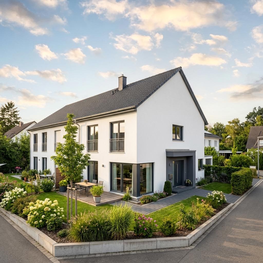 Reihenhaus Reihenendhaus Flair R135 von Town & Country Haus Deutschland mit Satteldach und 135 m² Wohnfläche