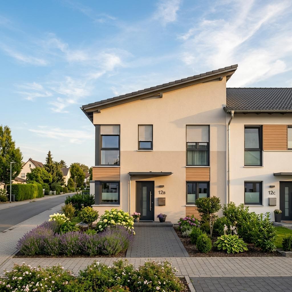 Reihenhaus Reihenmittelhaus Behagen R110 von Town & Country Haus Deutschland mit Pultdach und 110 m² Wohnfläche